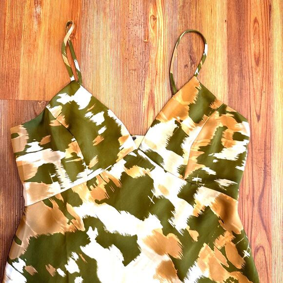 NWT Anthropologie Abstract Print Maxi Slip Dress - Size Small - Picture 5 of 10